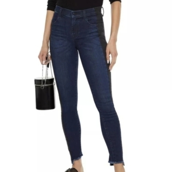 J Brand Denim - J Brand Maria High Rise Skinny Jeans in Duality, Two-Toned, Stretch, Sz 28, EUC!